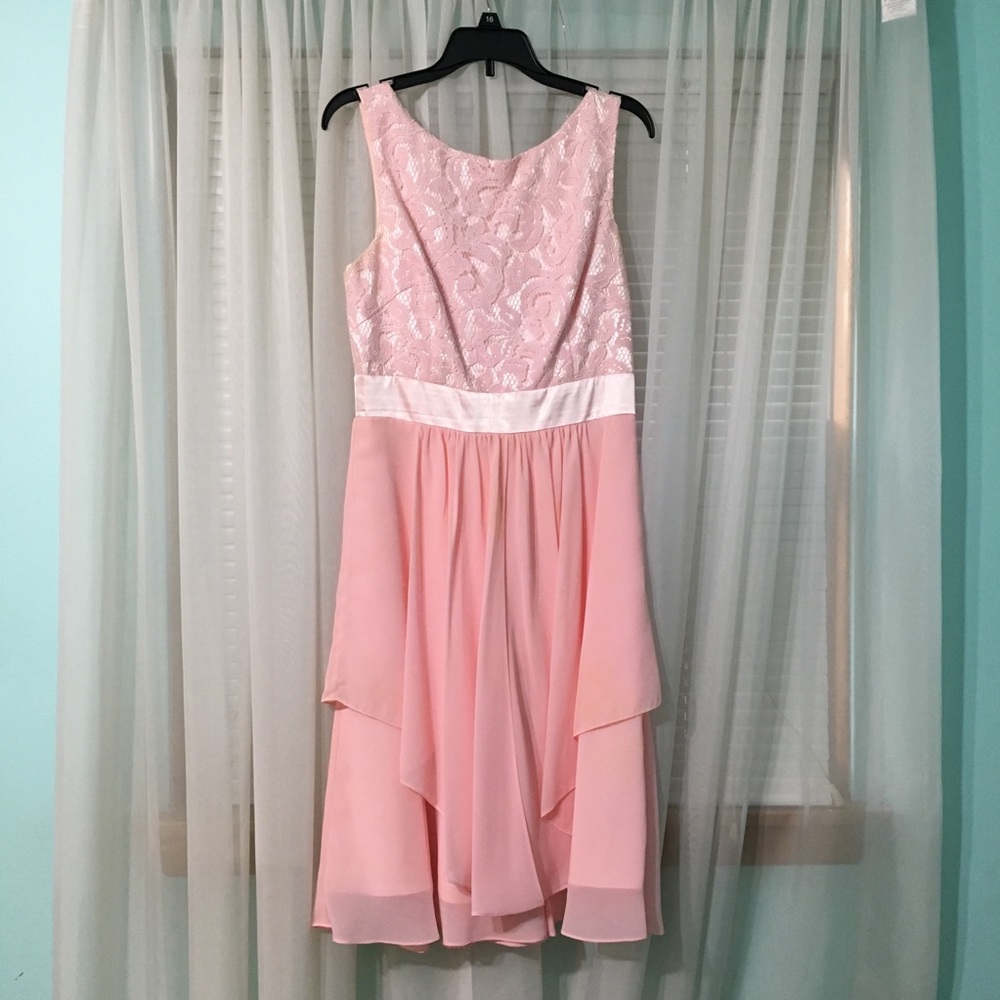 Pink formal lace dress